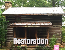 Historic Log Cabin Restoration  Monroe, North Carolina
